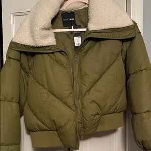 Fashion Nova Olive Bomber Jacket